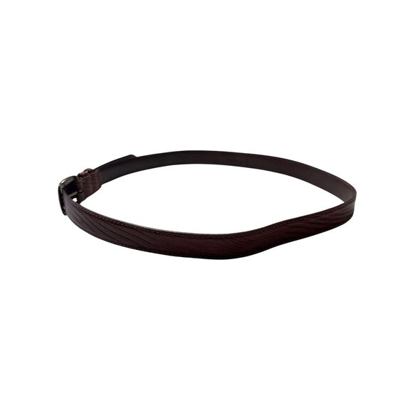 Christian Dior Womens Brown Genuine Leather Belt With Brass Buckle SKU 6988 main image 6